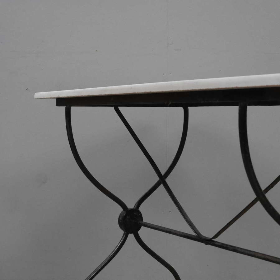 French Marble Topped Bistro Table