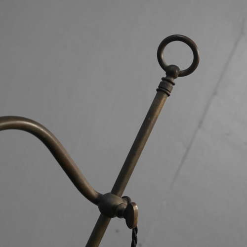 Brass Rise and Fall Table Lamp