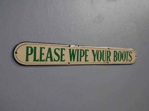 Please Wipe Your Boots c1920