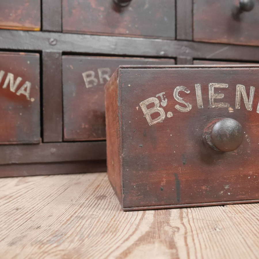 19th Century Pigment Drawers