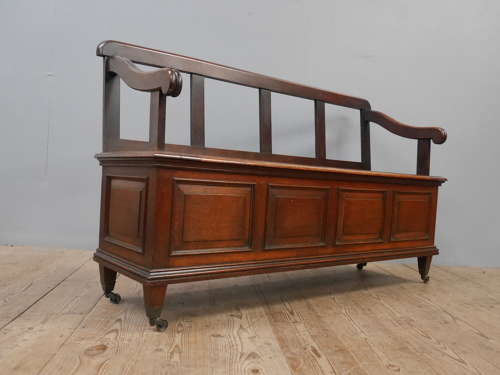 19th Century Oak Hall Bench