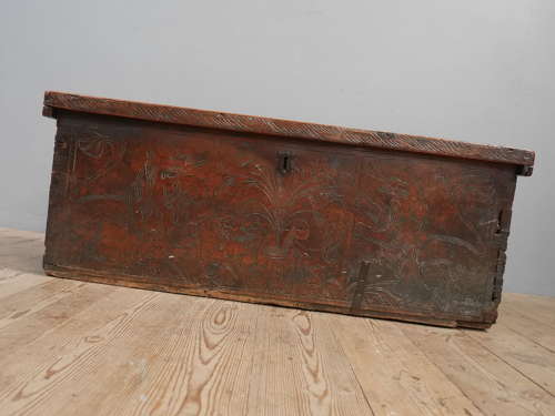 Carved 17th Century Italian Coffer