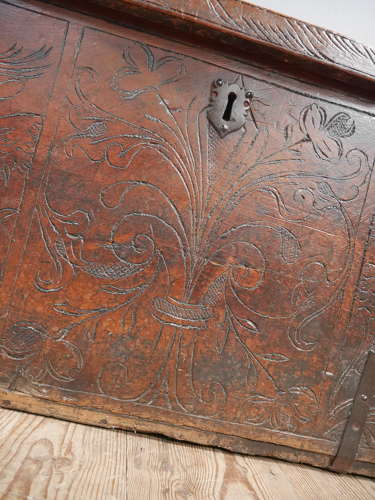 Carved 17th Century Italian Coffer