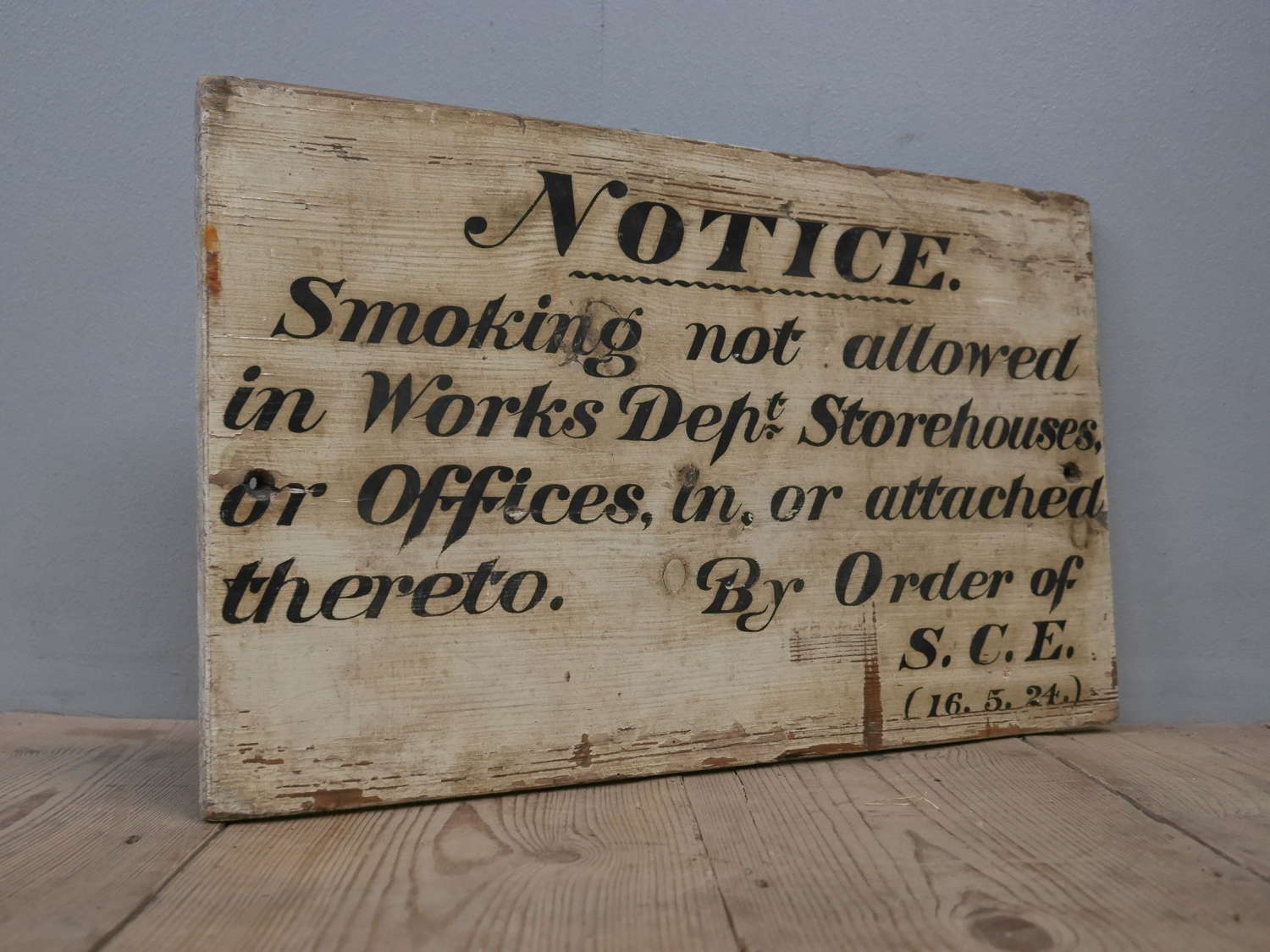 Painted Timber Stores Sign