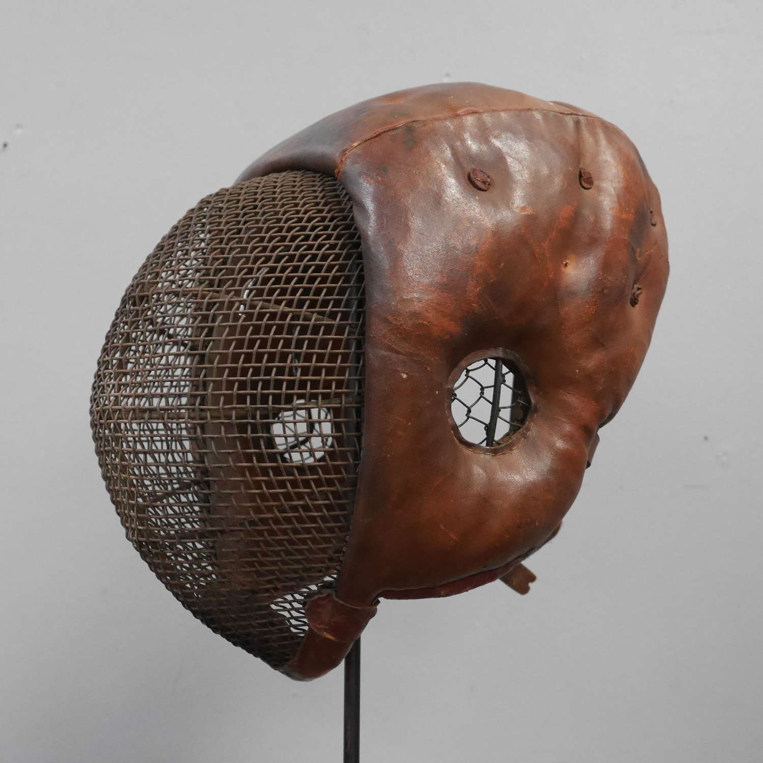 19th Century Leather Fencing Mask