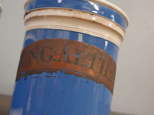 Large Blue 19th Century Pharmacy Jars