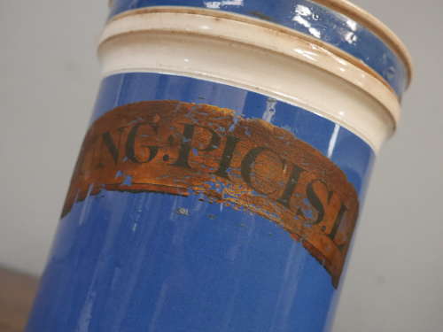 Large Blue 19th Century Pharmacy Jars
