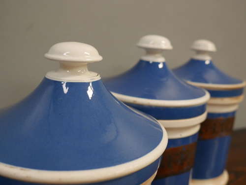 Large Blue 19th Century Pharmacy Jars