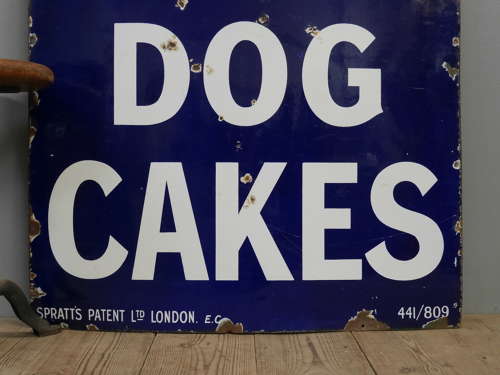 Large Spratts Dog Cakes Enamel Sign