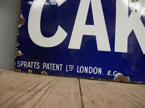Large Spratts Dog Cakes Enamel Sign