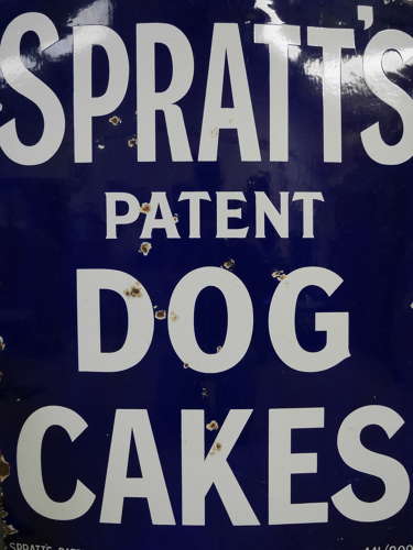 Large Spratts Dog Cakes Enamel Sign