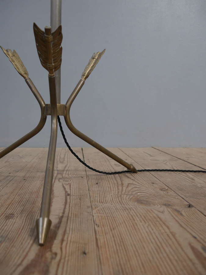 French Brass Arrow Floor Lamp