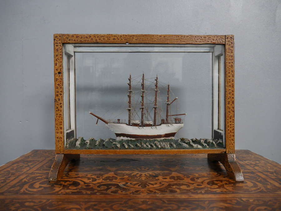 19th Century Folk Art Ship Diorama