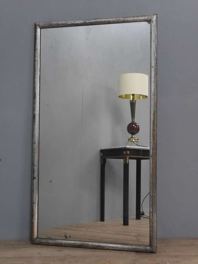 Large French Silver Gilt Bistro Mirror
