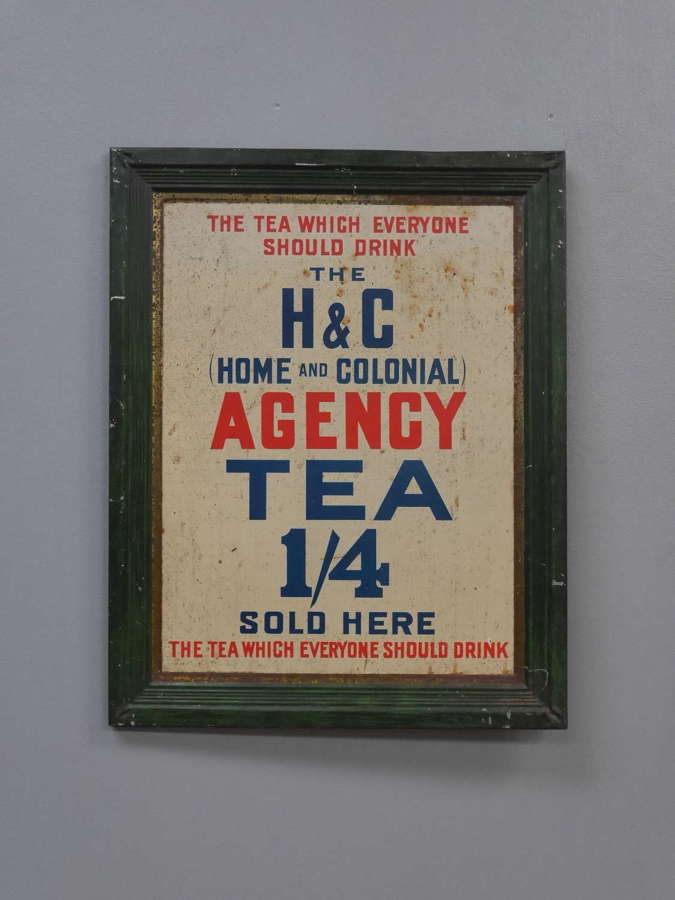 Home & Colonial Tea Advertising Sign