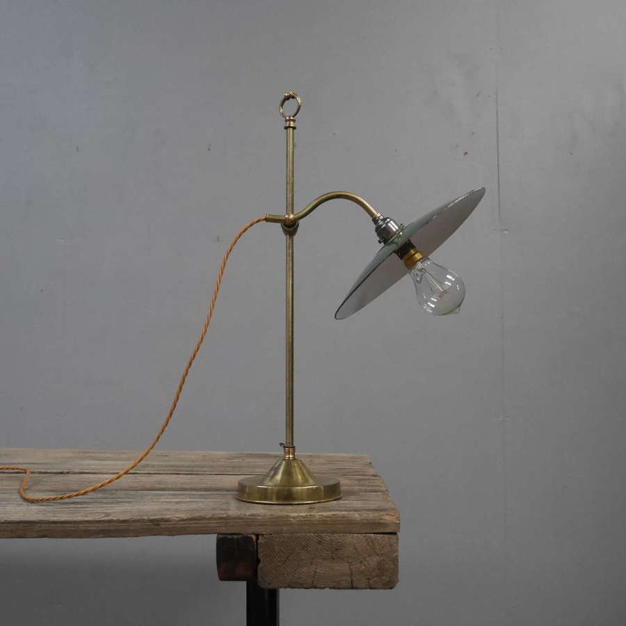 Brass Rise & Fall Table Lamp