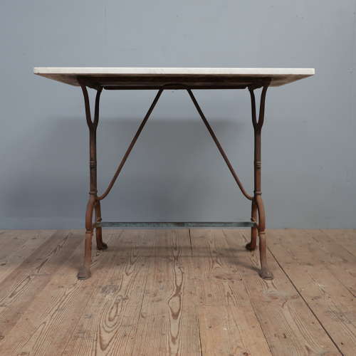 Cast Iron & Brass French Bistro Table c1900