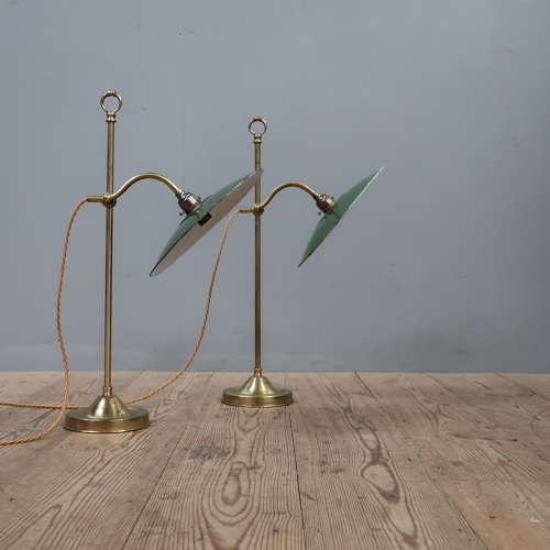 Pair of French Rise & Fall Table Lamps