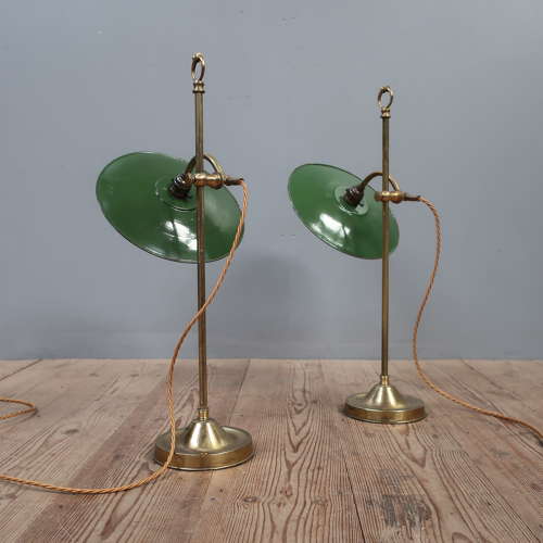Pair of French Rise & Fall Table Lamps
