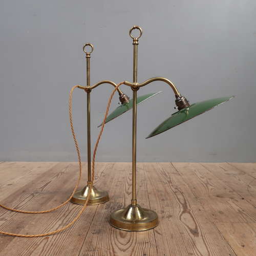 Pair of French Rise & Fall Table Lamps