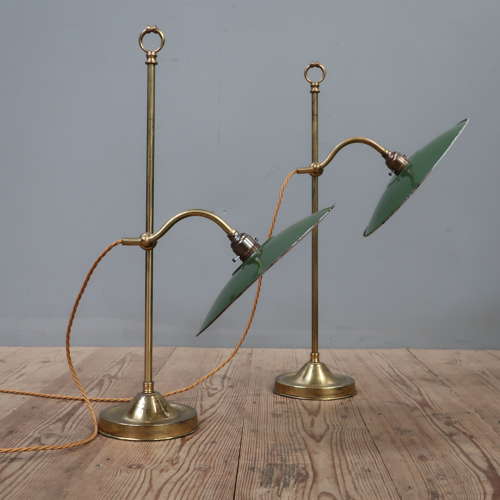 Pair of French Rise & Fall Table Lamps