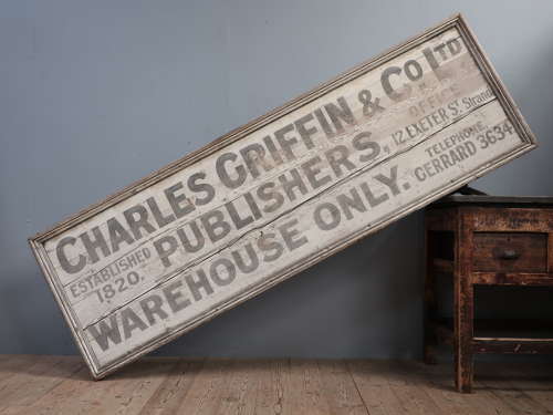19th Century London Publishers Sign
