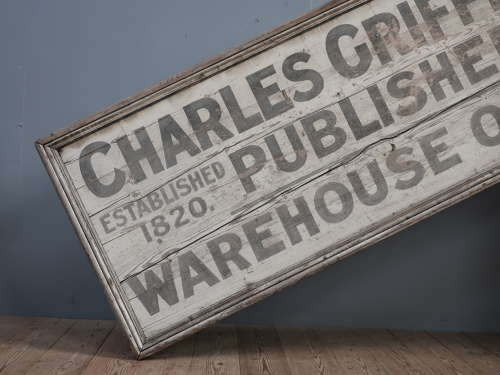 19th Century London Publishers Sign