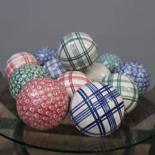 Full Set of Scottish Carpet Bowls c1870
