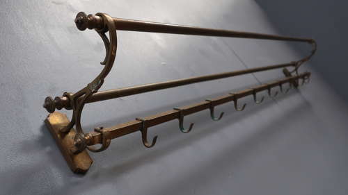 XL French Brass Coat Rack