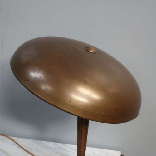 Italian Gilt Brass & Glass Table Lamp