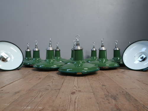 Glazed Factory Pendant Lights ~ 6 Available
