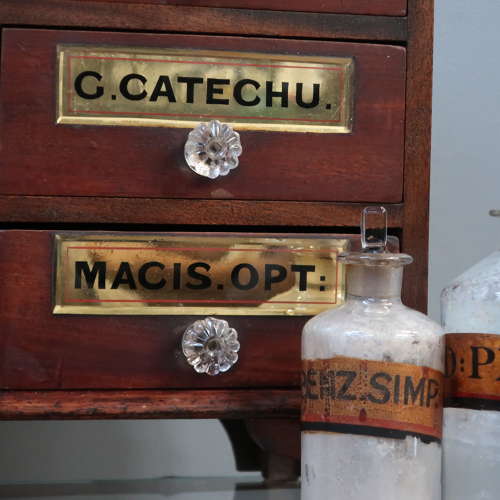 Small Bank of Pharmacy Drawers
