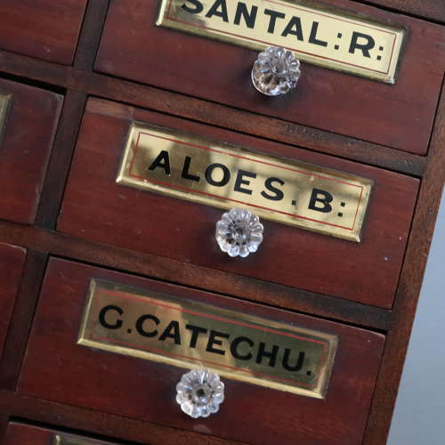 Small Bank of Pharmacy Drawers