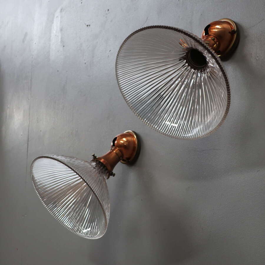 Pair of Rolls Royce Holophane Wall Lights