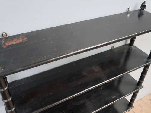 19th Century Ebonised Faux Bamboo Wall Shelves