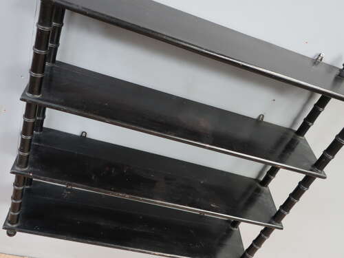 19th Century Ebonised Faux Bamboo Wall Shelves