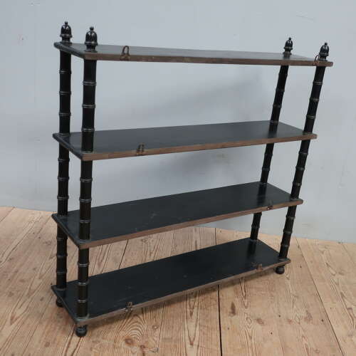 19th Century Ebonised Faux Bamboo Wall Shelves