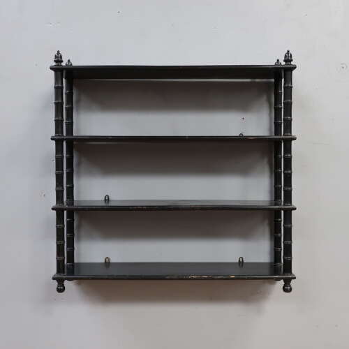 19th Century Ebonised Faux Bamboo Wall Shelves