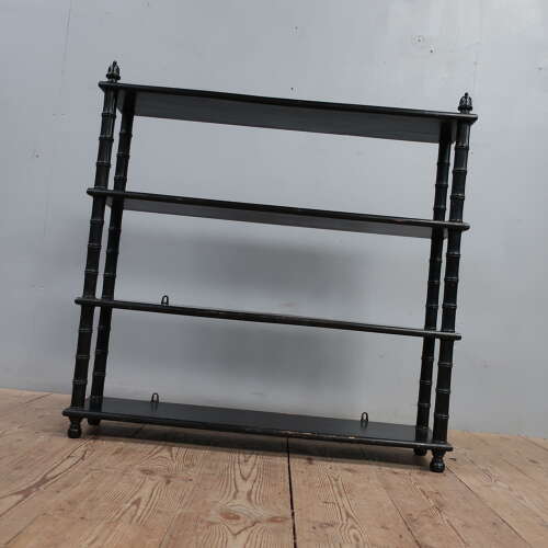 19th Century Ebonised Faux Bamboo Wall Shelves