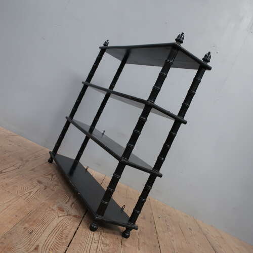 19th Century Ebonised Faux Bamboo Wall Shelves