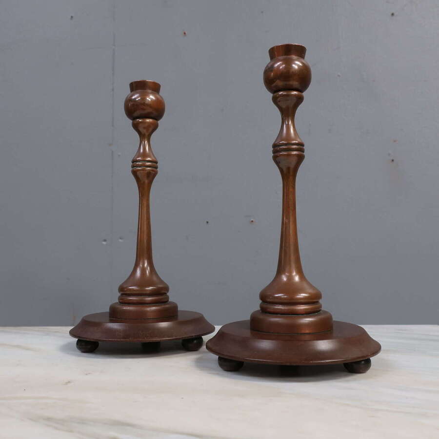 Copper Candlesticks c1920