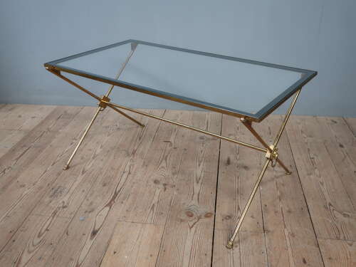 Maison Jansen Gilt Brass Coffee Table
