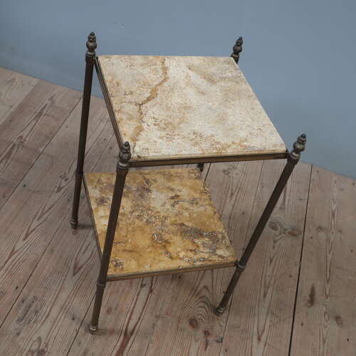 Two Tier Brass Etagere