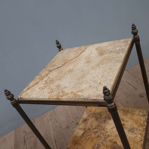 Two Tier Brass Etagere