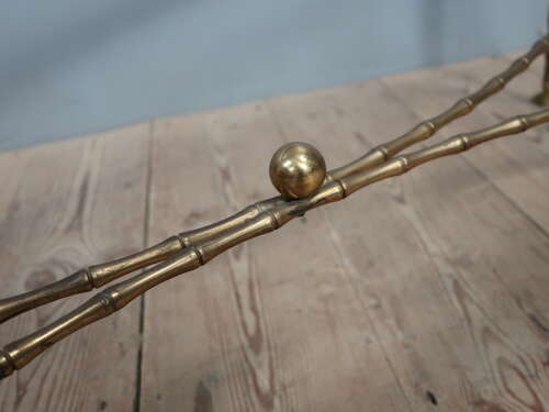 Maison Bagues Faux Bamboo Brass Coffee Table