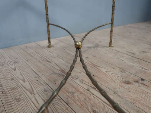 Maison Bagues Faux Bamboo Brass Coffee Table