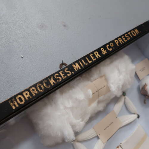 Horrockses & Miller Cotton Mils ~ 19th C Glazed Trade Advertising Cases