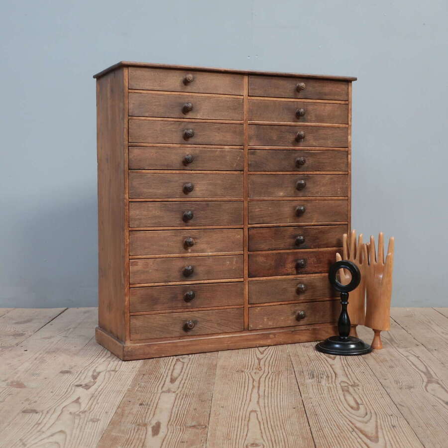 Bank of 19th C French Watchmakers Drawers