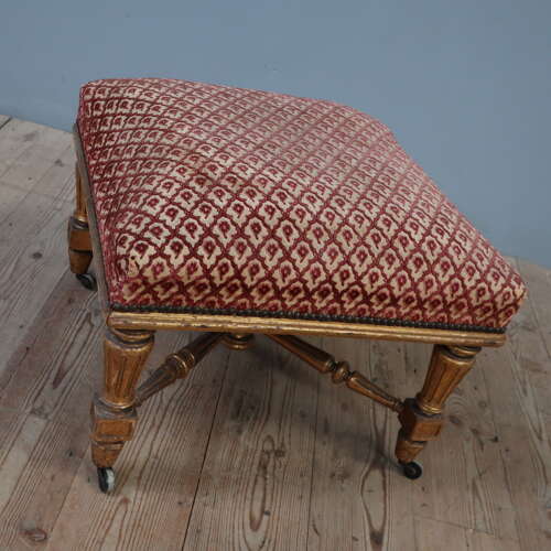 Water Gilded French Ottoman