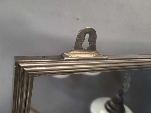 French Nickel on Brass Shop Mirror c1890